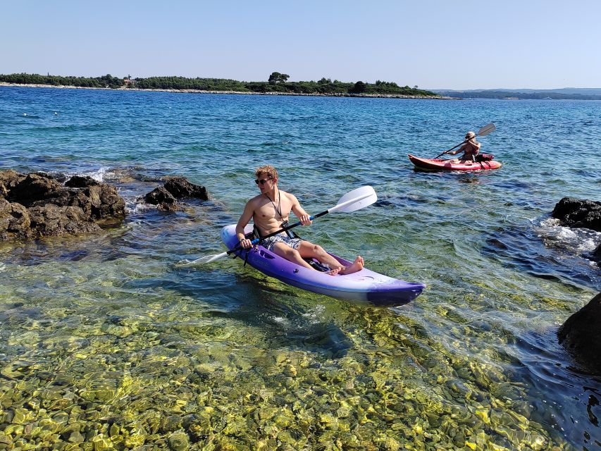 Rovinj: Golden Cape Desert Islands Kayak & Snorkeling Tour - Paddling into the Rovinj Archipelago