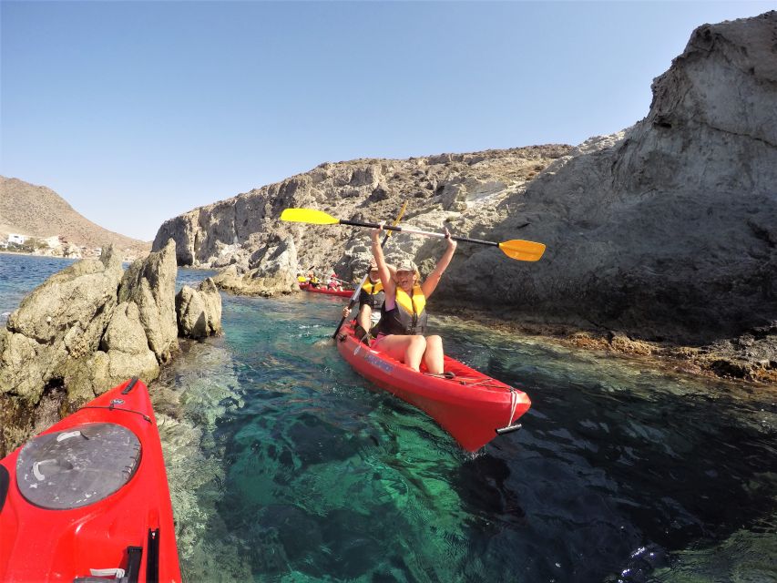 San José: Cabo de Gata Natural Park Kayak and Snorkel Tour - Cala Higuera and the photo stop