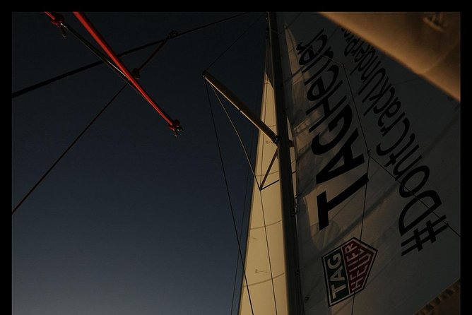 Santorini Adventurous Catamaran Experience with Snorkeling - Sailing around Palea Kameni and the volcano