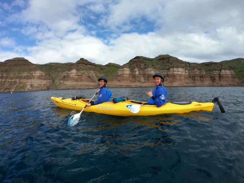Santorini: Sea Caves Kayak Trip with Snorkeling and Picnic - The picnic is more than a snack break