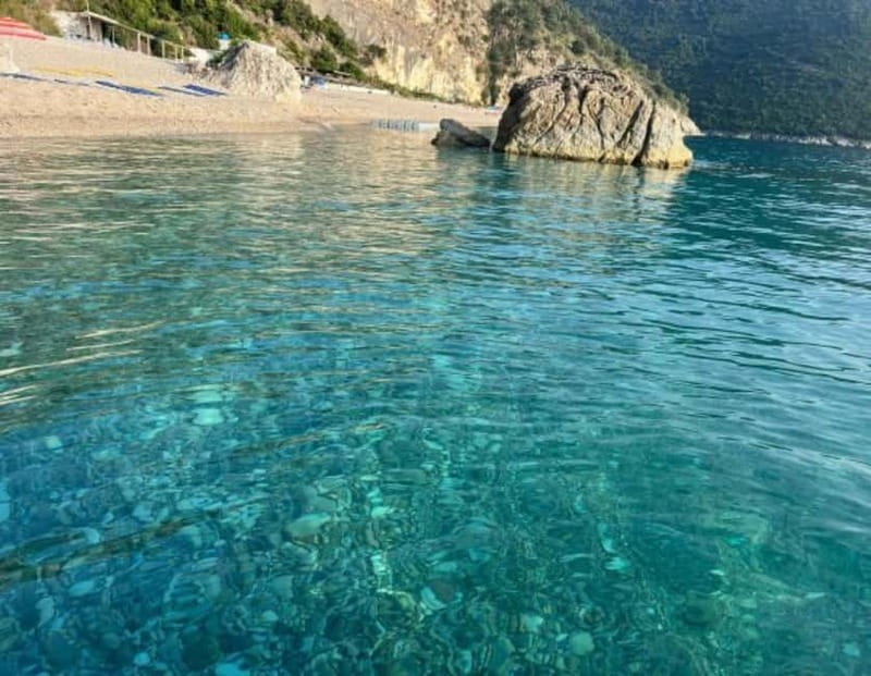 Sarandë: Boat Tour at Kroreza & Hidden Caves with Snorkeling - Qefal brings another short swim