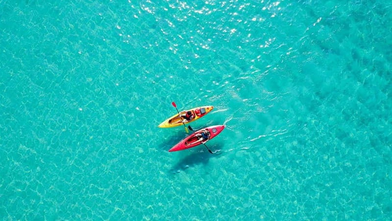 SCALA DEI TURCHI KAYAK TOUR & SNORKELING: Avventura in mare - Second paddle and the longer 30-minute stop