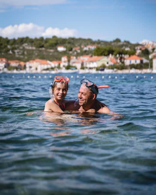 Šibenik: Archipelago Boat Tour with Snorkeling & Wine - Swimming at a pearl-like beach