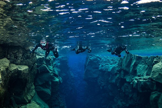 Silfra: Snorkeling Between Tectonic Plates Pick Up from Reykjavik - Entering Silfra’s narrow fissure