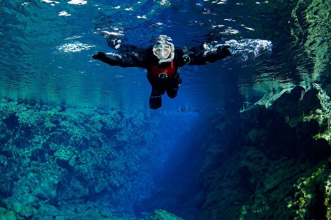 Silfra: Snorkeling Between Tectonic Plates Pick Up from Reykjavik - Silfra Cathedral and the view toward Thingvallavatn