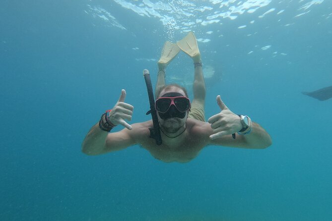 Snorkeling with turtle and statue in Gilis - Stop one: swimming with turtles