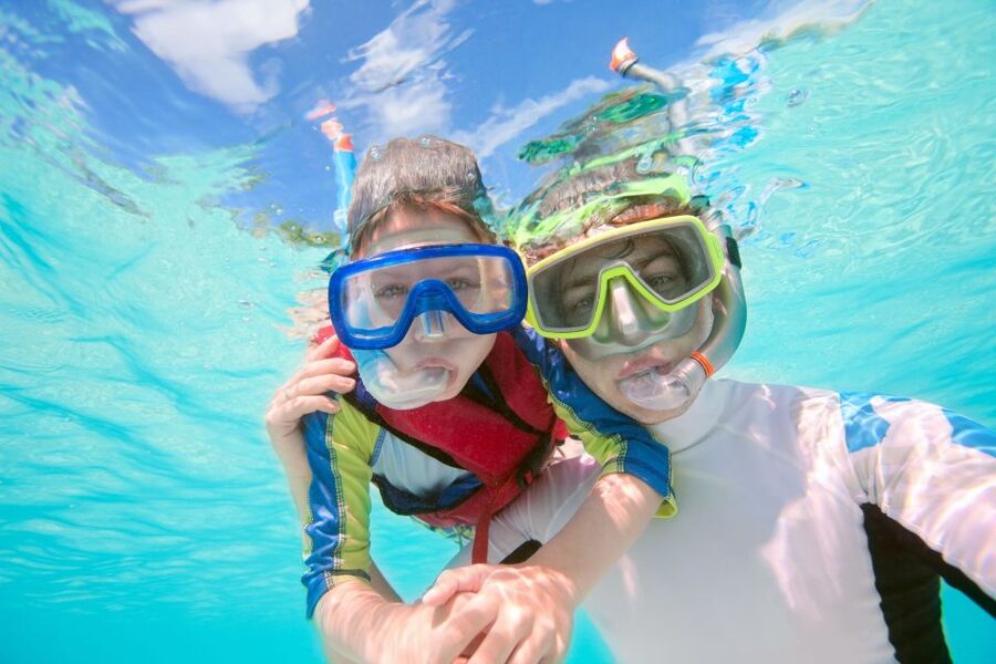 South Tenerife: Guided Snorkeling - Entering the Atlantic from the beach