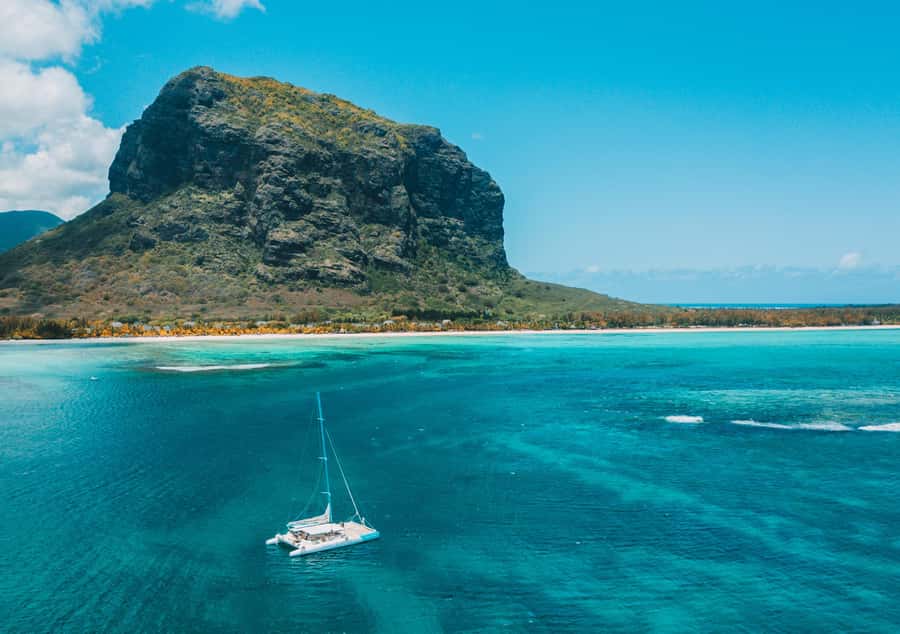 Southwest of Mauritius: Catamaran Cruise w/ Snorkeling - Sailing Toward Tamarin Bay And Its Dolphins