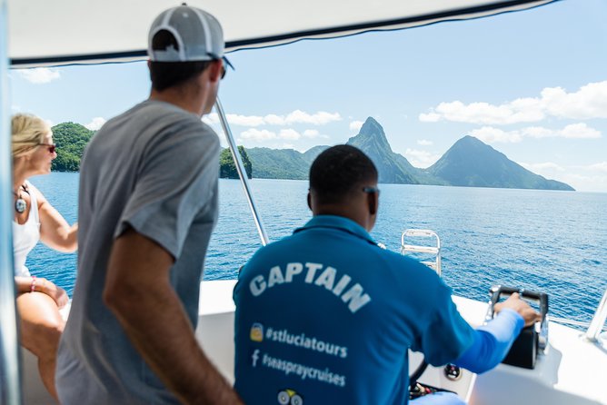 St Lucia Full-Day Catamaran Sightseeing Cruise With Snorkeling - Leaving Rodney Bay and finding the Pitons