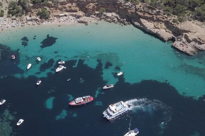 Sunset Beach Hopping Cruise, Cala Comte and Cala Bassa, SUP and snorkelling - The swimming stop is where the boat becomes the playground