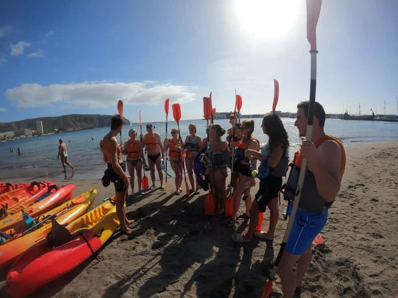 Tenerife: Kayak Sea Safari with Snorkel and Snacks - Lovers Cave and the cliffs
