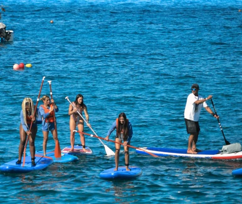 TENERIFE SUR | unforgettable SUP - SNORKELING EXPERIENCE - The first lesson: learning to stand and paddle