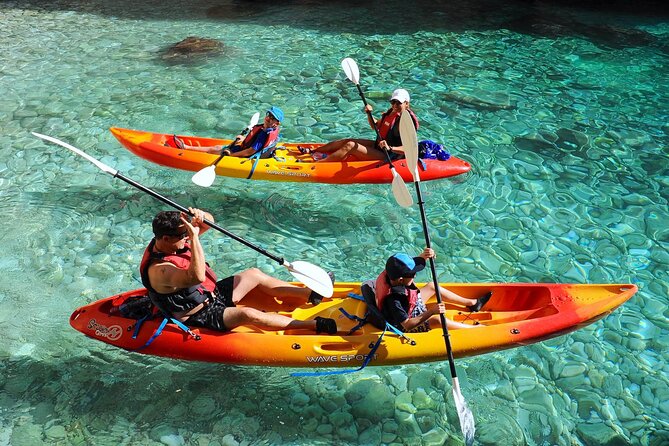 Uncharted Caves & Snorkelling Heaven: Cala Granadella Kayak Tour - Paddling along the cliffs and into Cova del Llop Mari