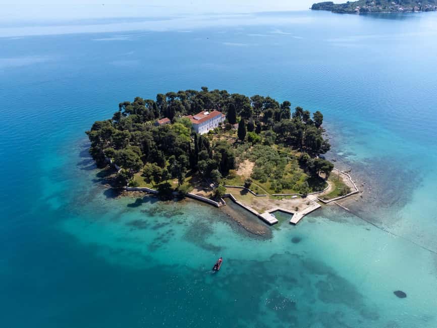 Zadar: Island Luxury Speedboat Tour with Snorkeling - Galevac: snorkeling beside a monastery